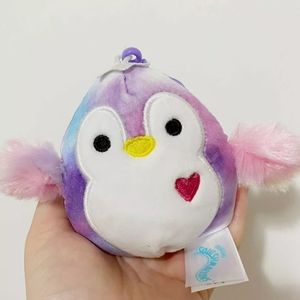 3.5" Squishmallow clip Tomara bird Penguin Heart Valentine's Day KellyToy Plush